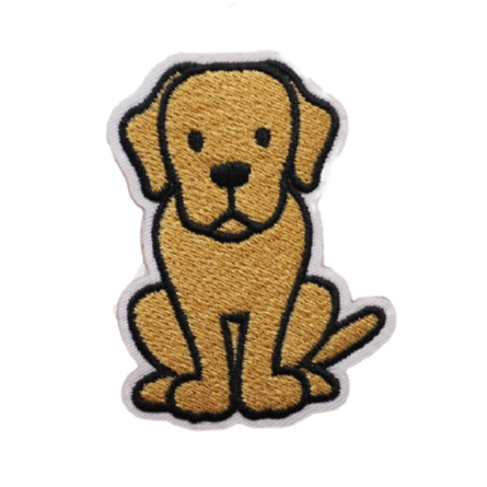Golden Retriever Dog 'Waiting' Embroidered Patch