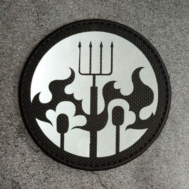SCP Logo 'Village Idiots | Reflective | 1.0' Embroidered Velcro Patch