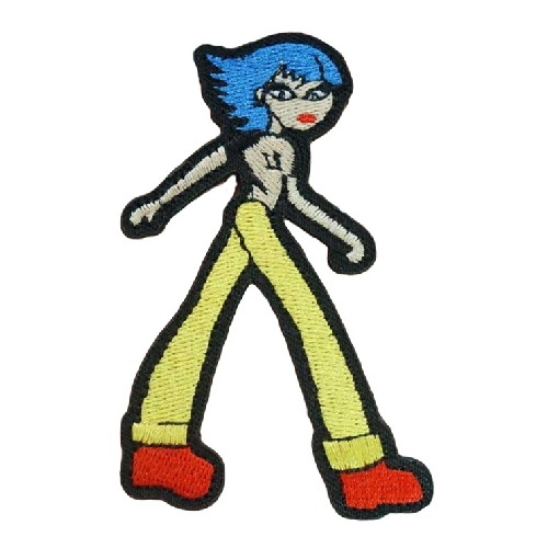 Cute 'Long Legged Girl | Walking' Embroidered Patch