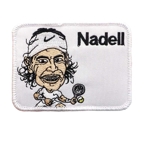 Tennis Player 'Nadell | Square' Embroidered Velcro Patch