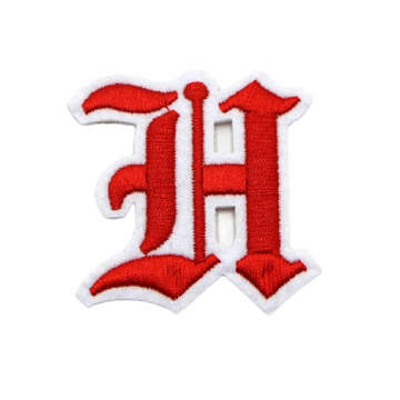 Gothic Font 'Letter H' Embroidered Patch