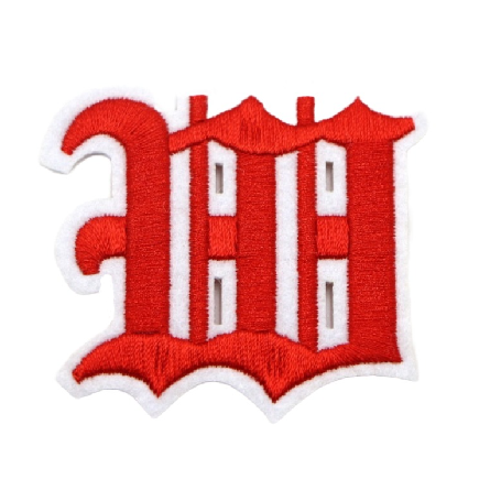 Gothic Font 'Letter W' Embroidered Patch