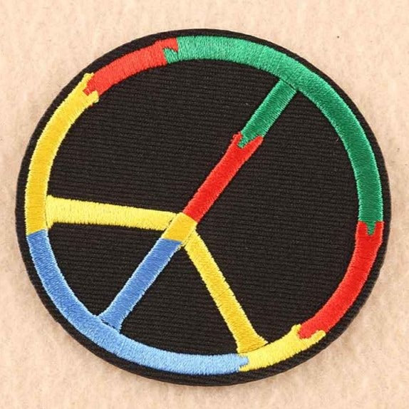 'Peace Symbol | Colorful' Embroidered Patch
