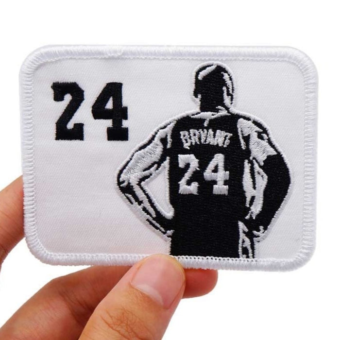 Basketball Player 'Bryant 24 | Square' Embroidered Velcro Patch