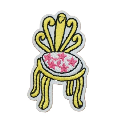 Cute 'Yellow Chair | Stars' Embroidered Patch