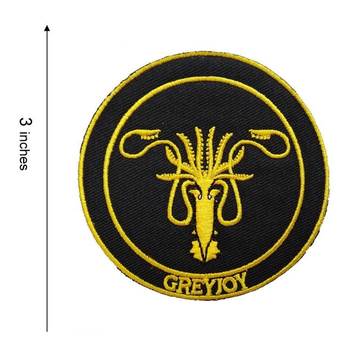Game of Thrones 3" 'Greyjoy' Embroidered Patch Set