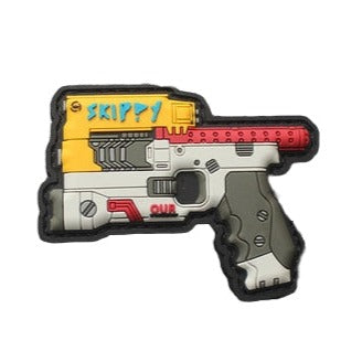 Cyberpunk 'Skippy Gun' PVC Rubber Velcro Patch