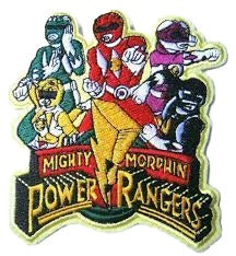 Mighty Morphin Power Rangers 3" 'Group | Logo' Embroidered Patch Set