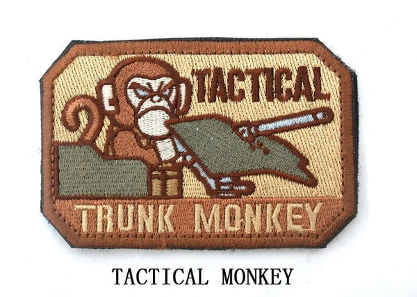 Monkey 'Tactical Trunk Monkey' Embroidered Velcro Patch