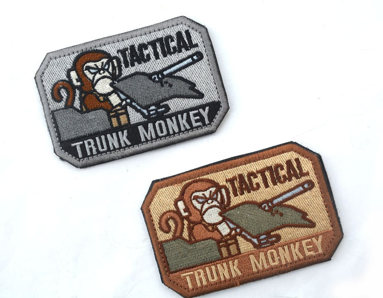 Monkey 'Tactical Trunk Monkey' Embroidered Velcro Patch