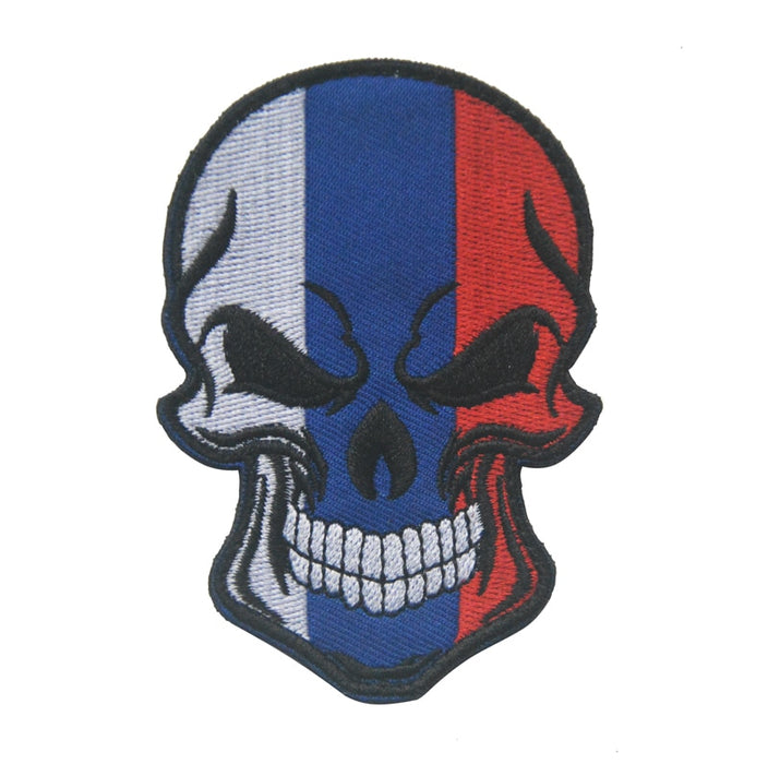 Russia Skull Flag Embroidered Velcro Patch