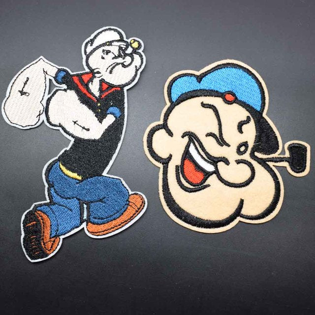 Popeye 'Head' Embroidered Patch