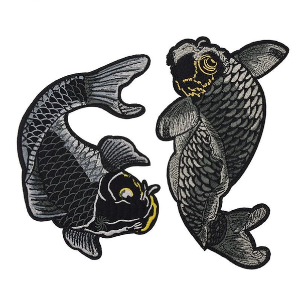 Coy Fish Embroidered Patch Set