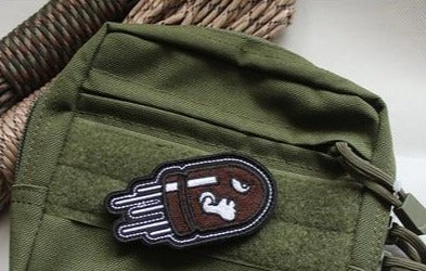 Cute Angry Bullet Embroidered Velcro Patch