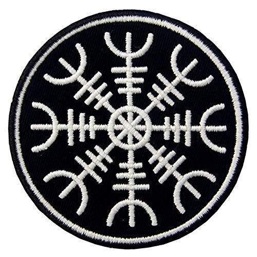 Viking 'Helm of Awe Symbol' Embroidered Velcro Patch