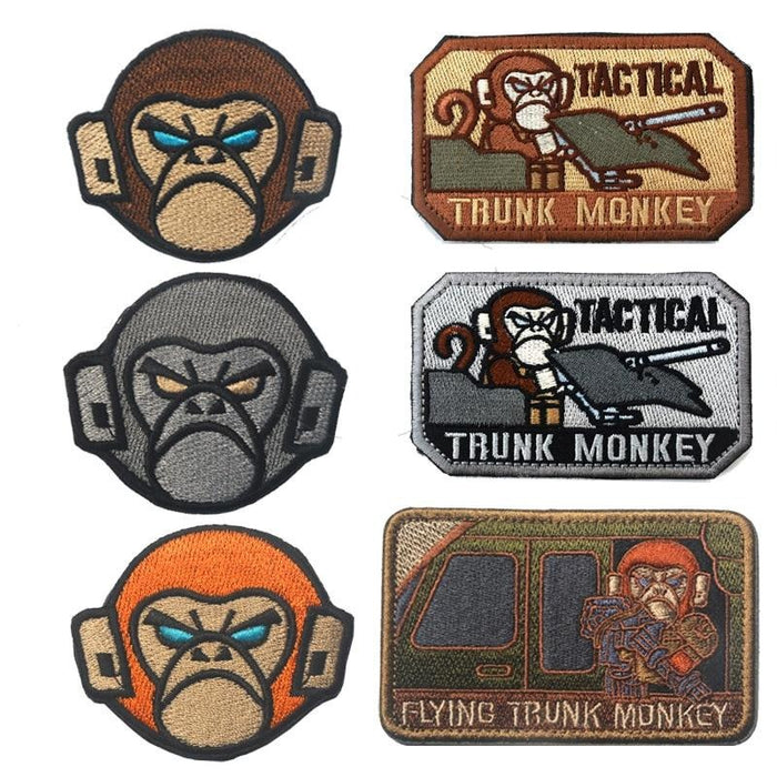 Monkey Tactical 'Flying Trunk Monkey | 1.0' Embroidered Velcro Patch