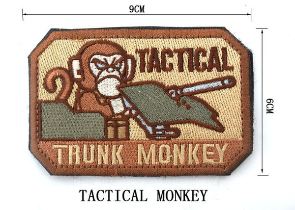 Monkey 'Tactical Trunk Monkey' Embroidered Velcro Patch