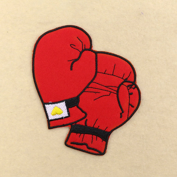 Sports 'Red Boxing Gloves' Embroidered Patch