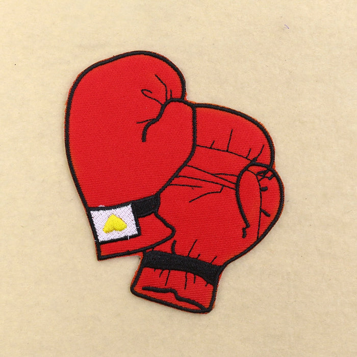 Sports 'Red Boxing Gloves' Embroidered Patch