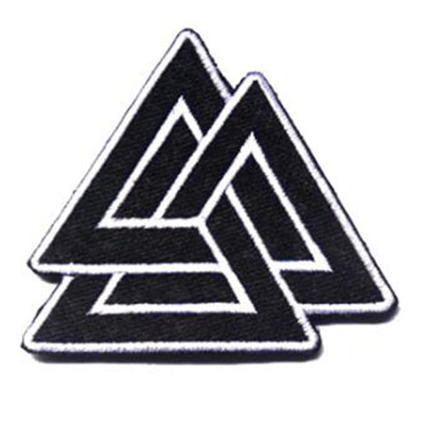 Viking 'Valknut Symbol | Black' Embroidered Velcro Patch