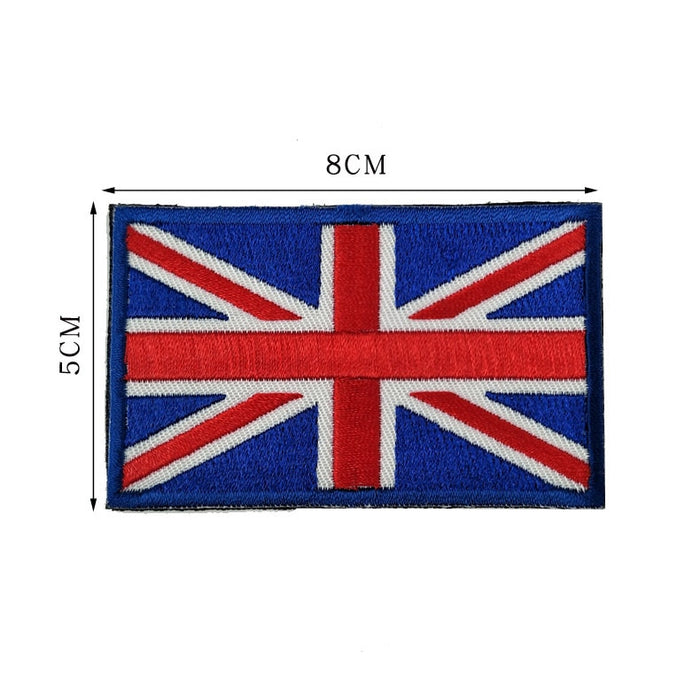 Great Britain Flag Embroidered Velcro Patch