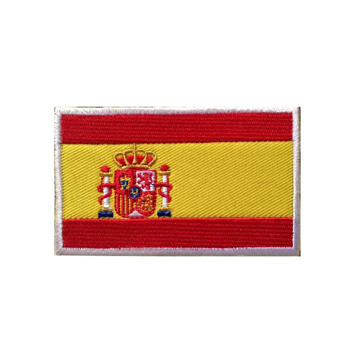 Spain Flag Embroidered Velcro Patch