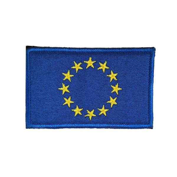 EU Flag Embroidered Velcro Patch