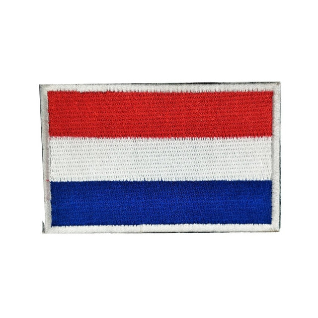Netherlands Flag Embroidered Velcro Patch