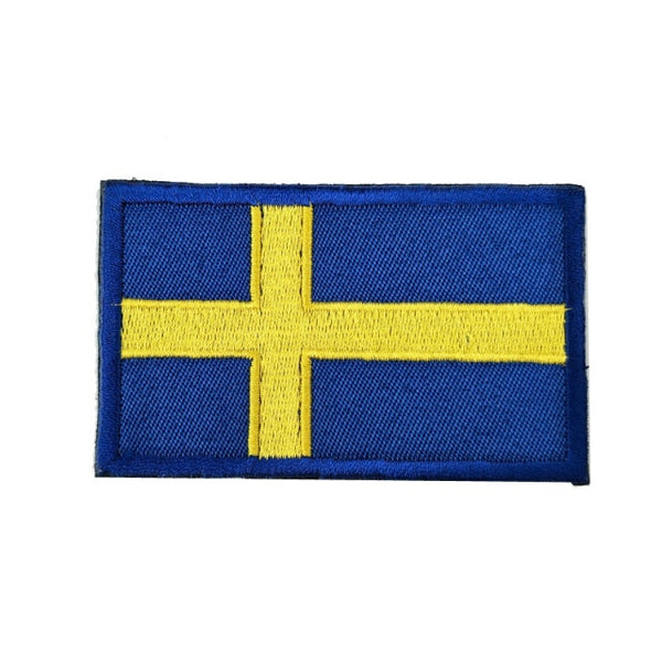 Sweden Flag Embroidered Velcro Patch