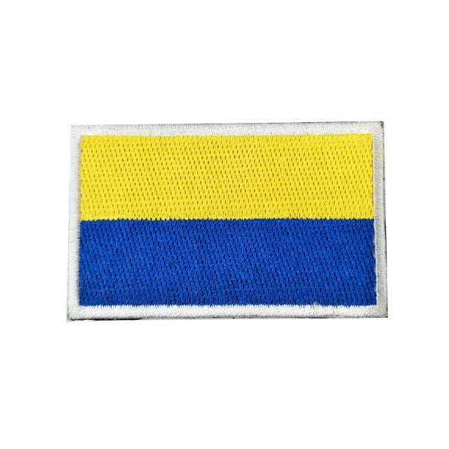 Ukraine Flag Embroidered Velcro Patch
