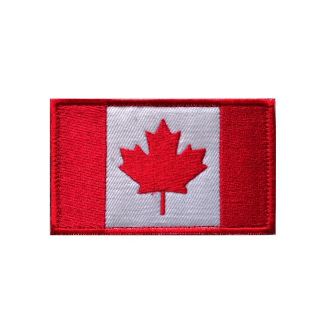 Canada Flag Embroidered Velcro Patch
