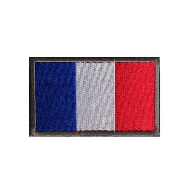 France Flag Embroidered Velcro Patch