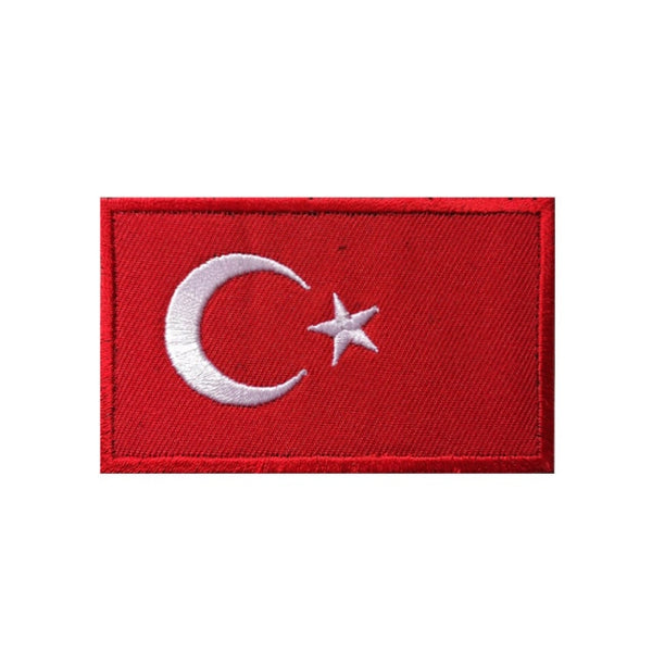 Turkey Flag Embroidered Velcro Patch