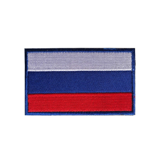 Russia Flag Embroidered Velcro Patch