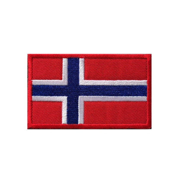 Norway Flag Embroidered Velcro Patch