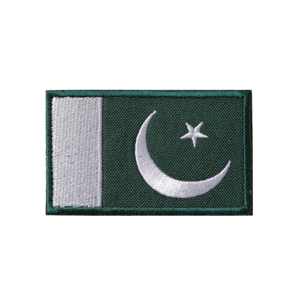 Pakistan Flag Embroidered Velcro Patch