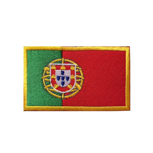 Portugal Flag Embroidered Velcro Patch