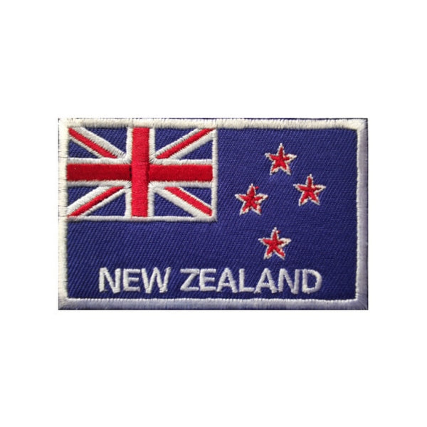 New Zealand Flag Embroidered Velcro Patch