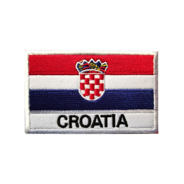 Croatia Flag Embroidered Velcro Patch