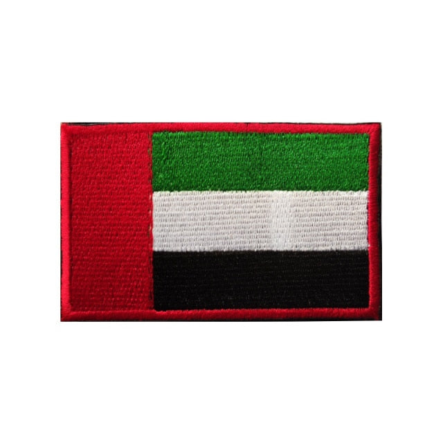 UAE Flag Embroidered Velcro Patch