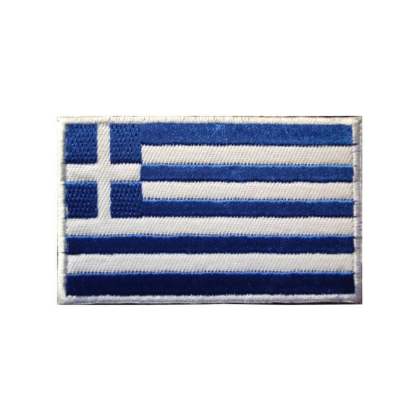 Greece Flag Embroidered Velcro Patch