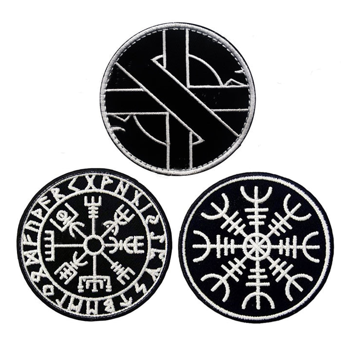 Viking 'Crass Symbol' Embroidered Velcro Patch