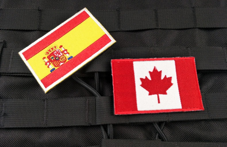 Spain Flag Embroidered Velcro Patch