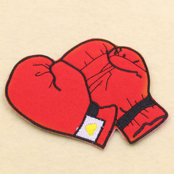 Sports 'Red Boxing Gloves' Embroidered Patch