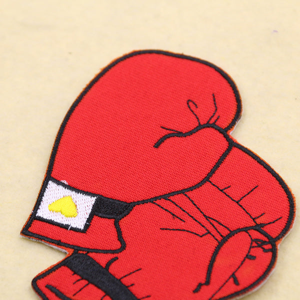 Sports 'Red Boxing Gloves' Embroidered Patch