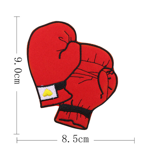 Sports 'Red Boxing Gloves' Embroidered Patch