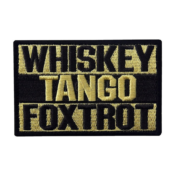 'Whiskey Tango Foxtrot' Embroidered Velcro Patch