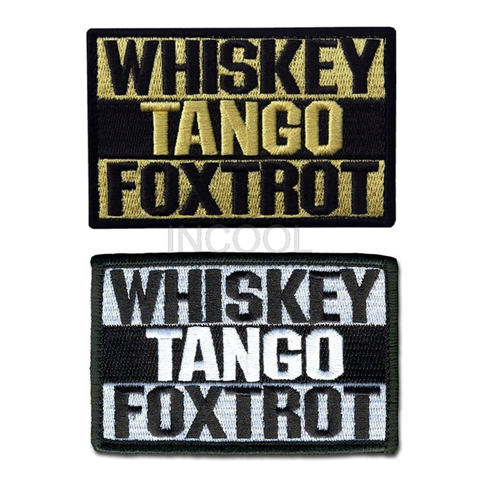 'Whiskey Tango Foxtrot' Embroidered Velcro Patch