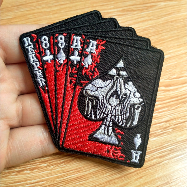 Playing Cards 'Reaper | Skull' Embroidered Patch