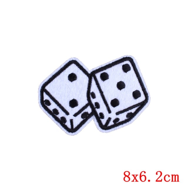 Gaming Dice Embroidered Patch